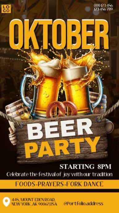 oktoberfest party,event,october madness Instagram Story template