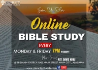 Brown Maximalist Online Bible Study Monday And Friday  Postcard 明信片 template