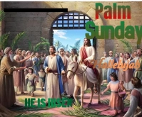 Brown Maximalist Palm Sunday  Medium Rectangle template