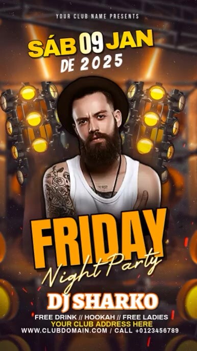 Brown Maximalist Party Flyer Instagram Reel Template | PosterMyWall