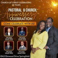 Brown Maximalist Pastoral & Church Anniversary Flyer Instagram Post template