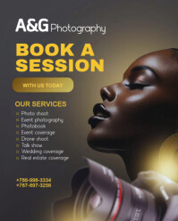 Brown Maximalist Photography Flyer Instagram Portrait template