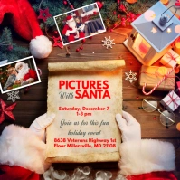 Brown Maximalist Pictures With Santa Instagram Post template