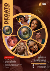 Brown Maximalist Professional Photography Services  A4 template