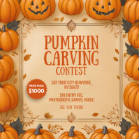 Castanho Pumpkin Carving Contest Instagram Post Template