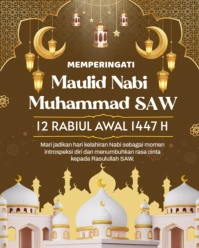 Brown Maximalist Religious Celebrations Instagram Portrait template