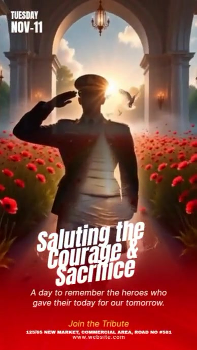 Brown Maximalist Remembrance Day Instagram Reel Template | PosterMyWall