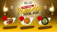 Brown Maximalist Restaurant Menu Ramadan Islamic Digital Display Video Digital Display (16:9) template