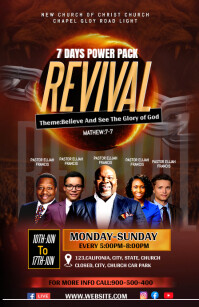 Revival Program Church Revival Event Flyers Template | PosterMyWall