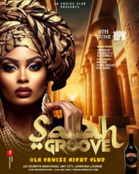 Brown Maximalist Sallah Groove  Instagram Portrait template