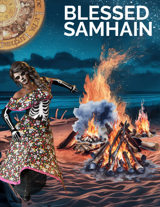 Brown Maximalist Samhain Flyer (us Letter) template