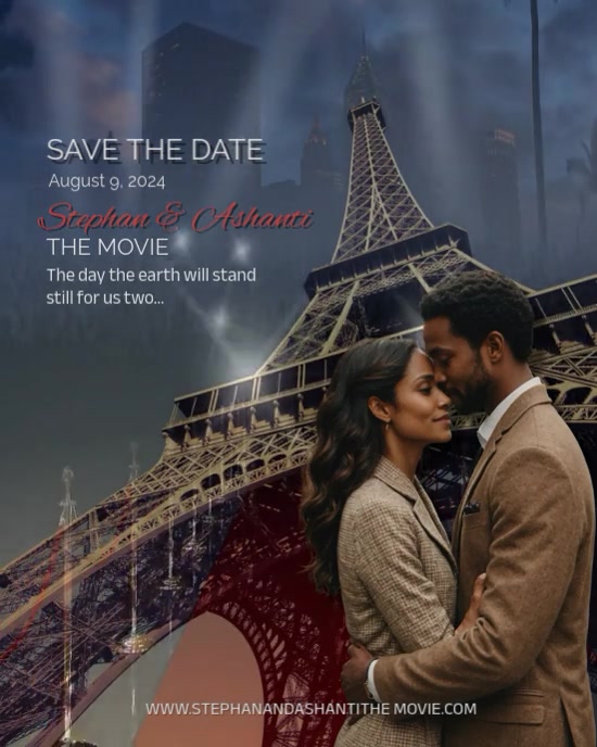 Brown Maximalist Save The Date Instagram Portrait template