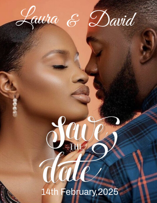 Modèle Brown maximalist save the date wedding announcement flyer (us ...