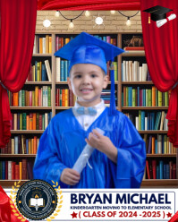 Brown Maximalist School Graduation Flyer  Instagram Portrait template