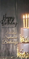 Brown Maximalist September Birthday Roll Up B Rolbanner 3' × 6' template
