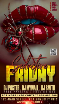 Brown Maximalist Sexy Party Digital Display (9:16) template