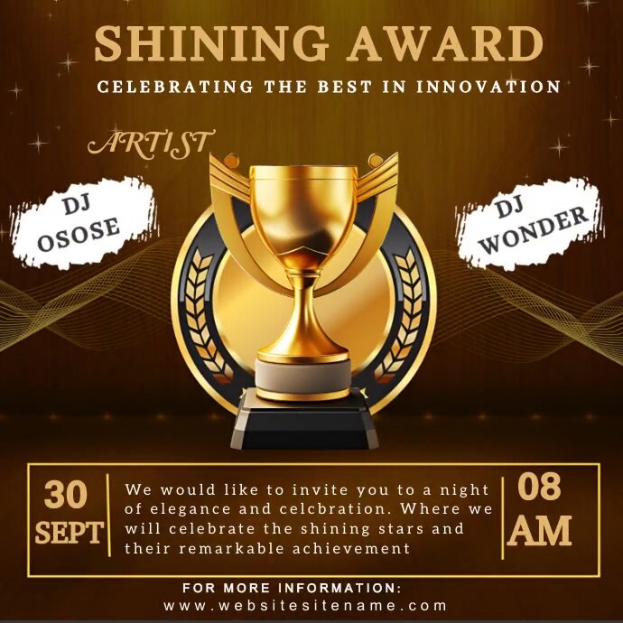 Copy of Brown Maximalist Shining Award Instagram Post | PosterMyWall