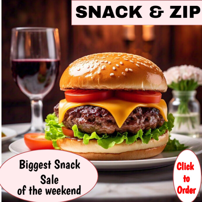 Brown Maximalist Snack And Zip Instagram Post Template | PosterMyWall