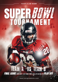 Brown Maximalist Super Bowl Tournament A5 template