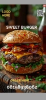 Brown Maximalist Sweet Burger  Snapchat Geofi template