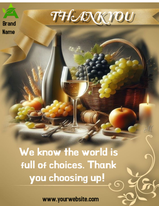 Copy of Brown Maximalist Thank You For Your Patronage Flyer (us Letter ...