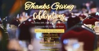 Brown Maximalist Thanks Giving Celebrations Facebook Event Cover template