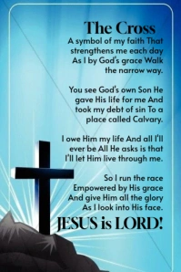 Brown Maximalist The Cross Easter Pinterest Graphic template