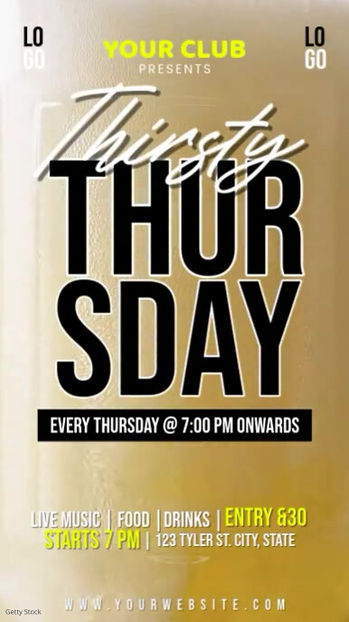 Brown Maximalist Thirsty Thursday Instagram Reel Template | PosterMyWall