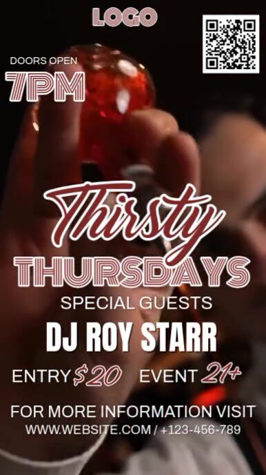 Brown Maximalist Thirsty Thursdays Instagram Reel Template | PosterMyWall