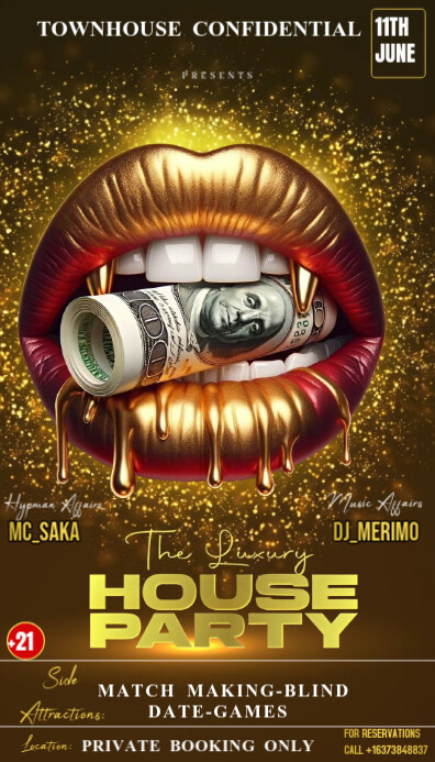 Brown Maximalist This Bold And Eye-catching Poster Design Promotes An Exclusive Event Titled "the Lu template