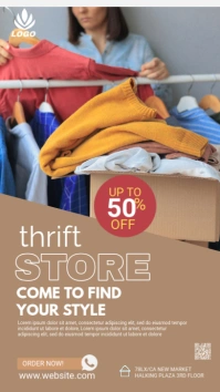 Brown Maximalist Thrift Store Instagram Story Instagram Story Instagram-verhaal template