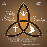 Brown Maximalist Trinity Sunday  Instagram Post template