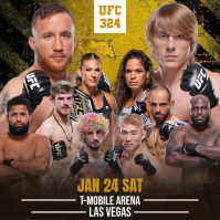 Brown Maximalist Ufc 324 Main Card Instagram Post template