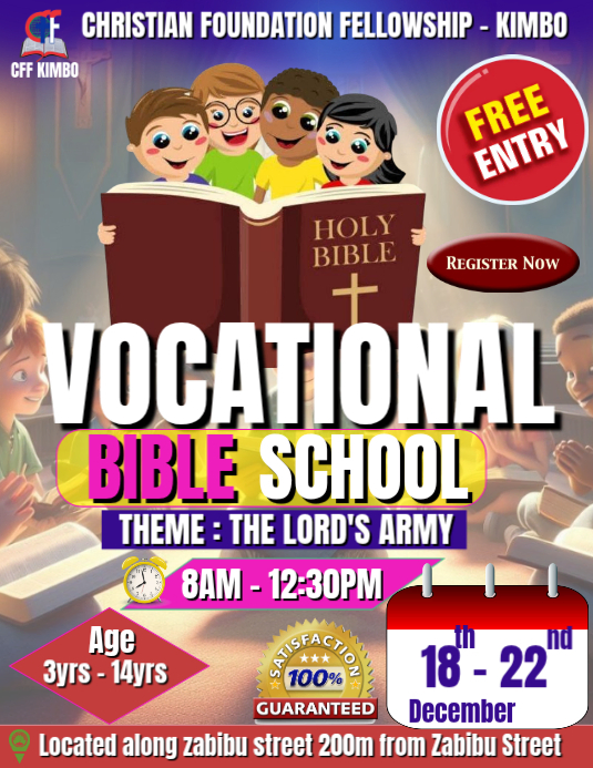 Brown Maximalist Vocational Bible School Flyer (us Letter) Template ...