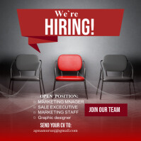 Brown Maximalist We Are Hiring Flyers  Instagram Post template
