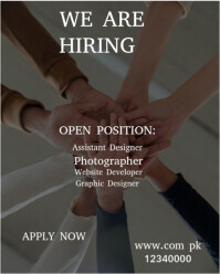 Brown Maximalist We Are Hiring  Instagram Portrait template