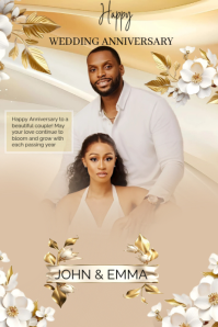 Brown Maximalist Wedding Anniversary Pinterest Graphic Pinterest-afbeelding template