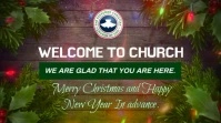 Brown Maximalist Welcome To Church Invitation Template Digital Display (16:9)