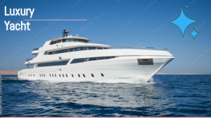 Brown Maximalist White Luxury Yacht  Twitter Post template