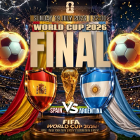 Brown Maximalist World Cup Final Instagram Post Video Instagram-Beitrag template