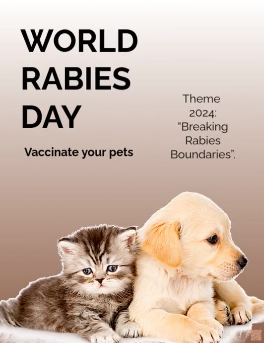 Brown Maximalist World Rabies Day Flyer (us Letter) Templat | PosterMyWall