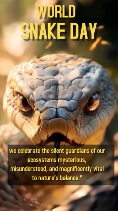 Brown Maximalist World Snake Day Instagram Reel template