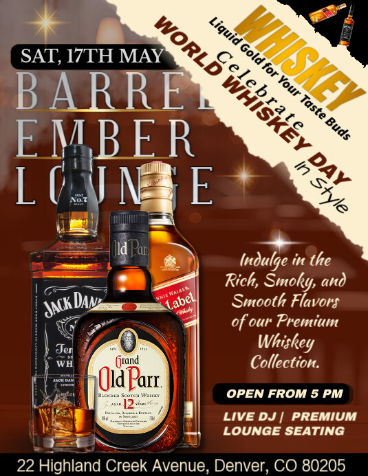 Copia de Brown Maximalist World Whiskey Day Flyer (us Letter ...