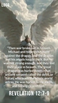 Brown Maximalist “revelation 12:7–9 – War In Heaven | Michael, Angels, And Lucifer’s Fall” Digital D template