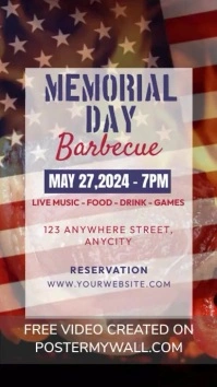 Brown  Memorial Day Bbq Party Reel Instagram template