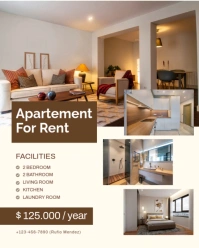 Brown Minimalist Apartment or Property Rent Promotion Instagram Post template