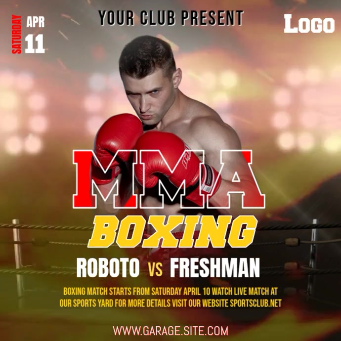 Copy of Brown MMA Boxing Match Instagram Post Video | PosterMyWall