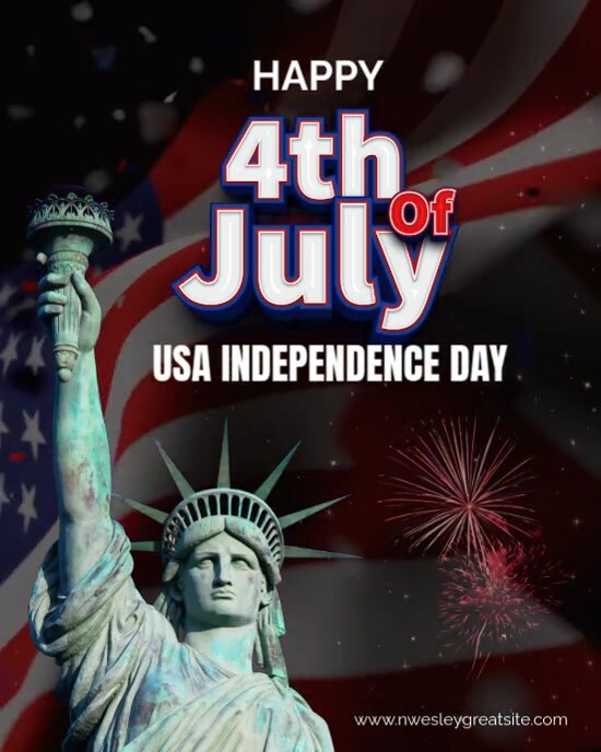 Brown Modern & Minimal 4th Of July Instagram Portrait template