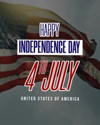 Brown Modern & Minimal 4th Of July Instagram Portrait template
