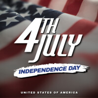 Brown Modern & Minimal 4th Of July Pos Instagram template